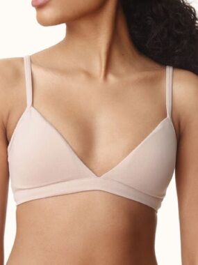 Lulalu Petites Delilah Cotton Wireless T-Shirt Bra Nude Removable Pad 36AA 34AA